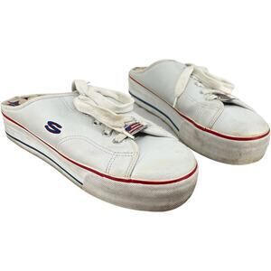 Vintage 90s Women's Skechers platform USA themed slide on sneakers w rhinestones